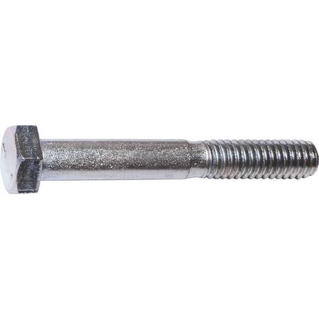 Grade 5, 1/4 Hex Head Cap Screw, Zinc Plated Steel, 2 In L